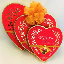 Sensational Godiva Heart Box ($12.50 and Up)